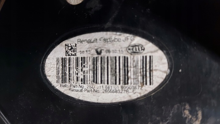 фото №3, Лампа левая левый l зад задняя renault espace v 5 led 265558327r