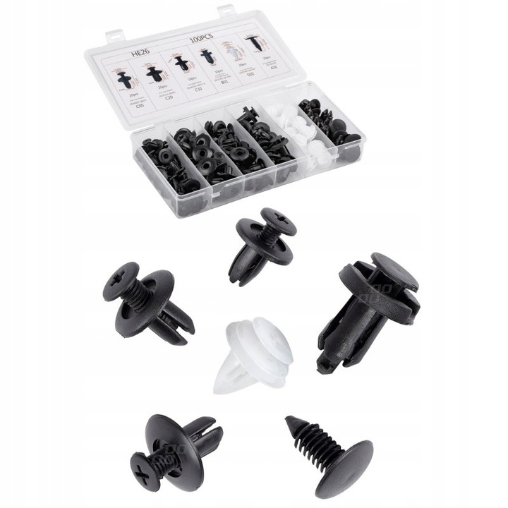 фото №13, Клипсы клипсы клипсы rozporowe автомобильные do обивка 100 szt прочный набор