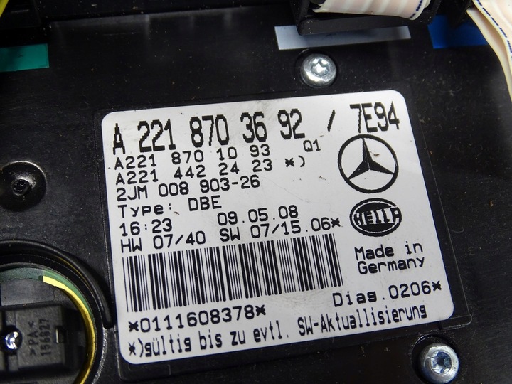 фото №6, Лампа потолок освещение кабины mercedes w221 a2218703692