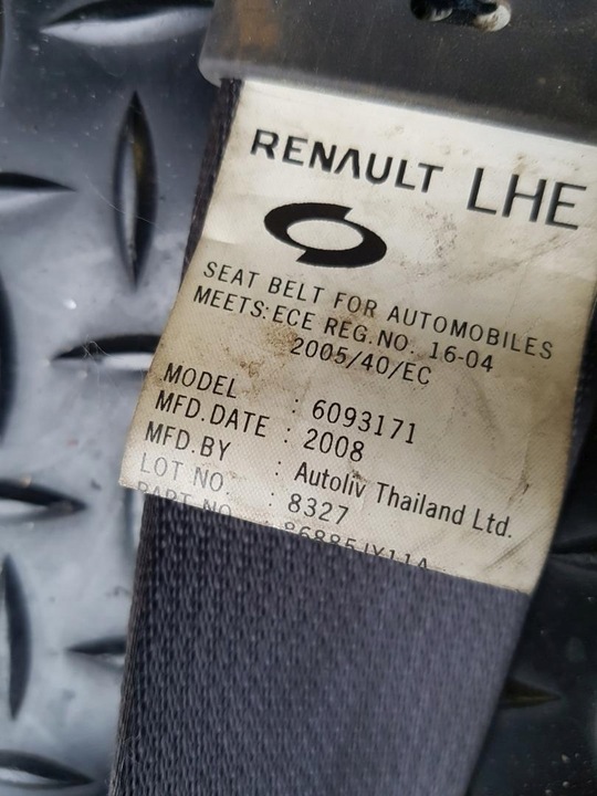 фото №5, Pas безопасности левый перед reanult koleos i