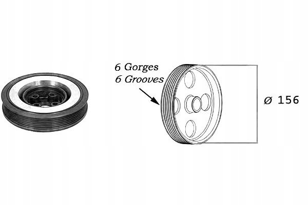 фото №1, Sasic 9001802 колесо ременное, wał коленчатый