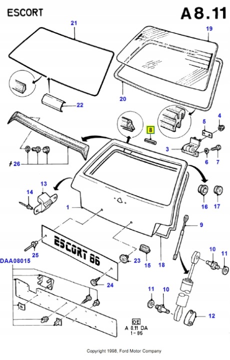 фото №7, Шпилька - ролик двері передні ford fiesta mki/mkii 1976-1989 oem номер 1571179