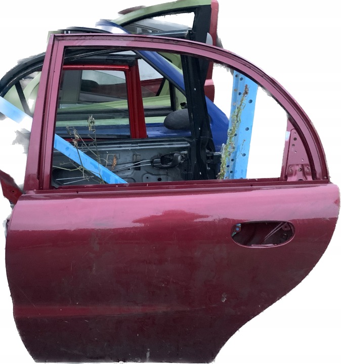 фото №1, Daewoo lanos двері ліві праві зад бордовий 74u