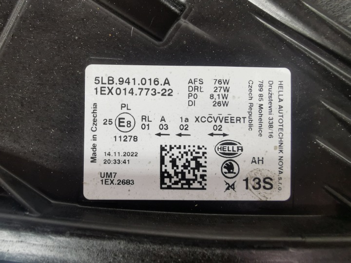 фото №8, Skoda enyaq 20- 1ex014773-22 led фара передняя правая европа