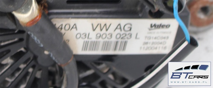 фото №6, Vw audi seat skoda генератор tdi 03l903023l 03l903023lx 03l 903 023 l 140a
