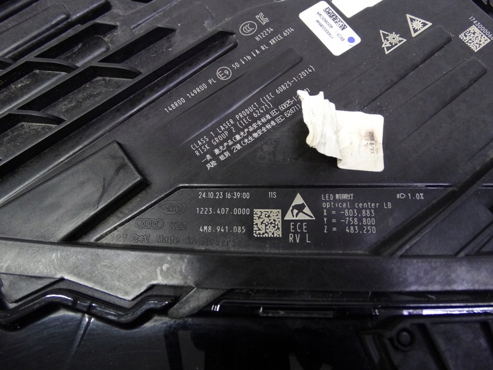 фото №12, Audi sq8 q8 рестайлінг 4m8 2024+ лампа ліва laser led 4m8941085 оригінальна