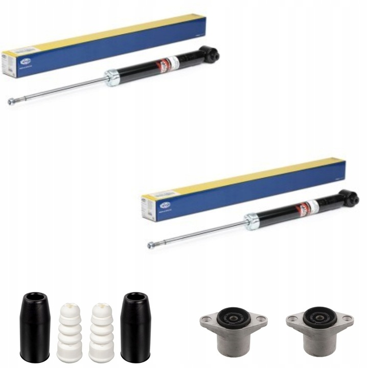 фото №1, Амортизатори зад + подушки відбійники захисні накладки audi a6 c5 vw passat b5