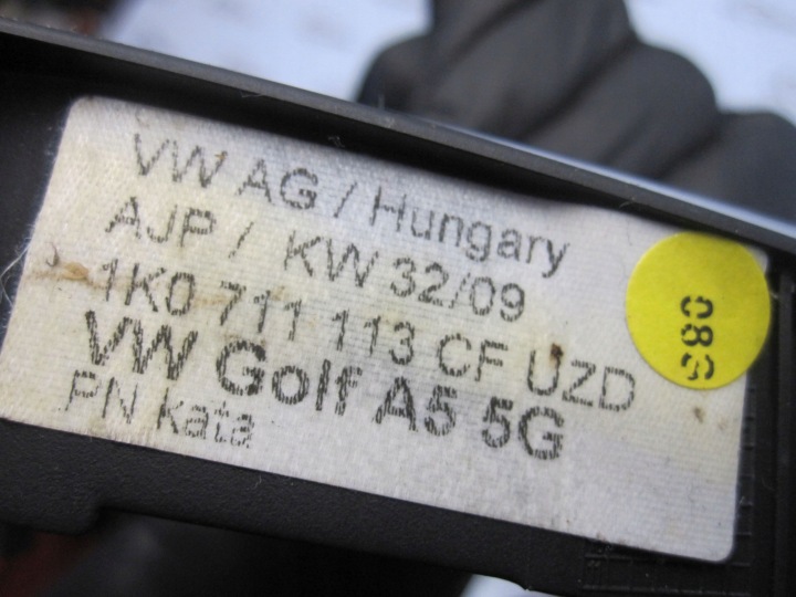 фото №5, Vw golf vi 10r чохол ручка зміни коробка передач 1k0711113cf