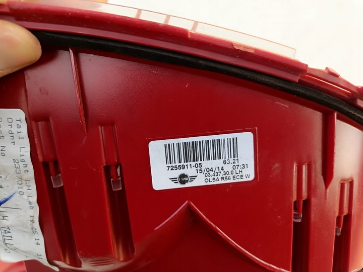 фото №9, Mini r56 r57 r58 r59 лампа задняя правая левая оригинал eu 7255911 7255912