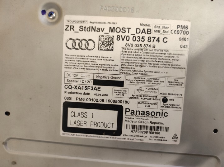 фото №7, Зчитувач карт навігації audi rs3 8v