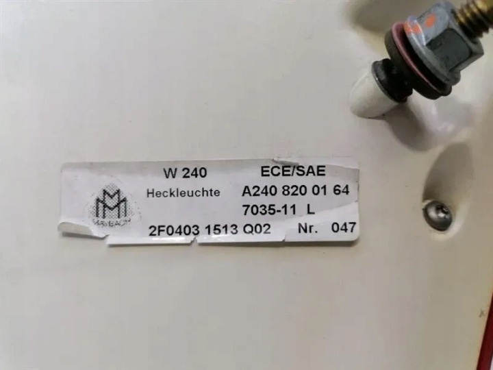 фото №9, Maybach 57 w240 left rear light a2408200164 tail