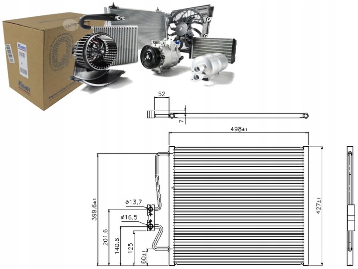 фото №13, Радіаторів кондиціонера nissens 94275 8373924