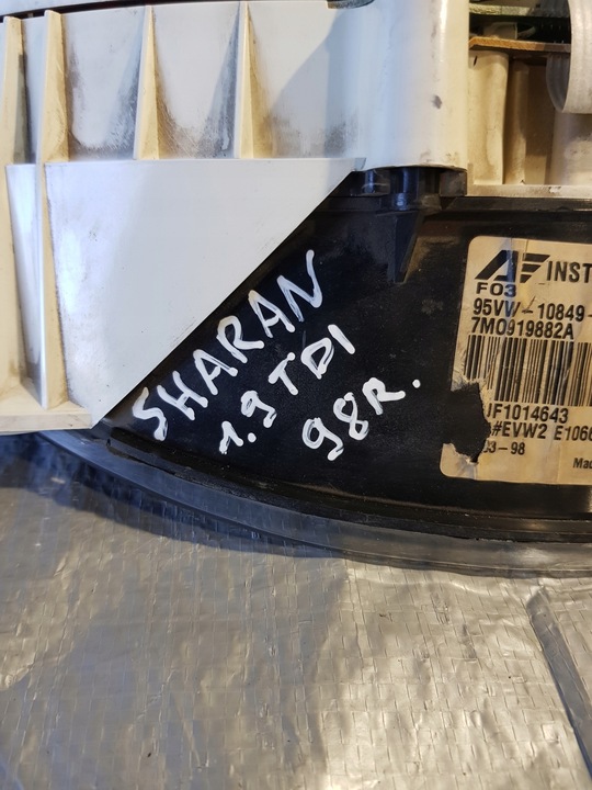 фото №9, Спидометр приборы vw sharan galaxy 7m1919882a 1.9 tdi