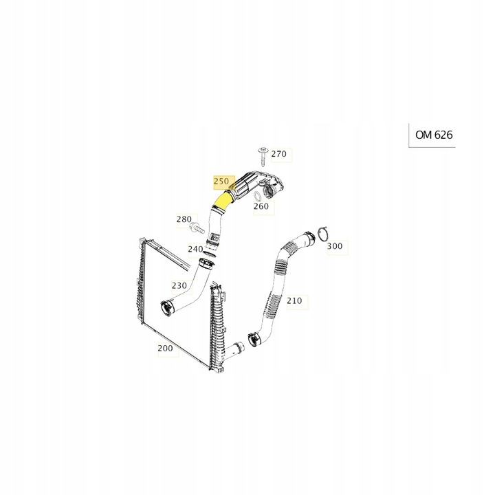 фото №3, Шланг труба шланг turbo mercedes c клас 1.6