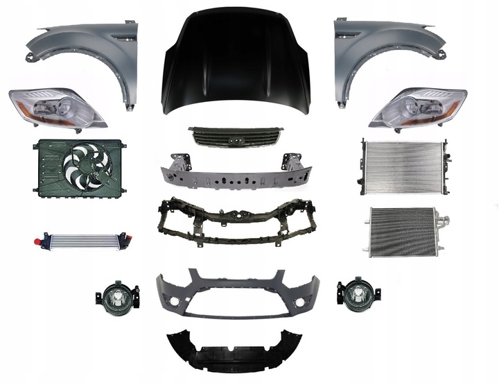 фото №1, Kuga 08-13 перед бампер капот pas лампа крило