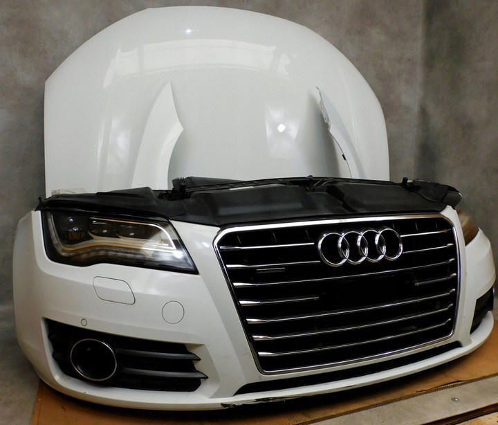 фото №5, Audi a7 c7 4g8 комплектний перед бампер лампи капот pas ls9r повний led радари