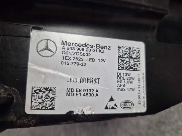 фото №10, Фара фара передняя (головной свет, фара перед) правая - mercedes eqa w243 eqb x243 полный led
