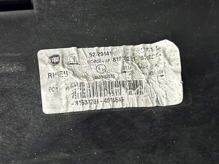 фото №9, Fiat 500 рестайлінг 15- лампа ліва + права лінза