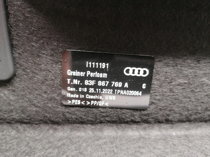 фото №9, Audi q3 ii 83a полиця задня багажника sportback 2018-