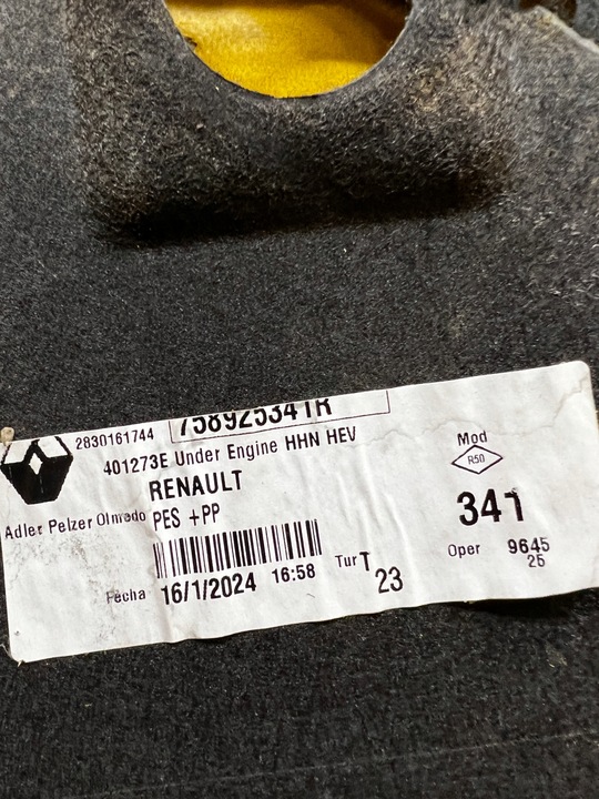 фото №8, Плита захист pod двигун двигуна нижня dół renault espace vi austral