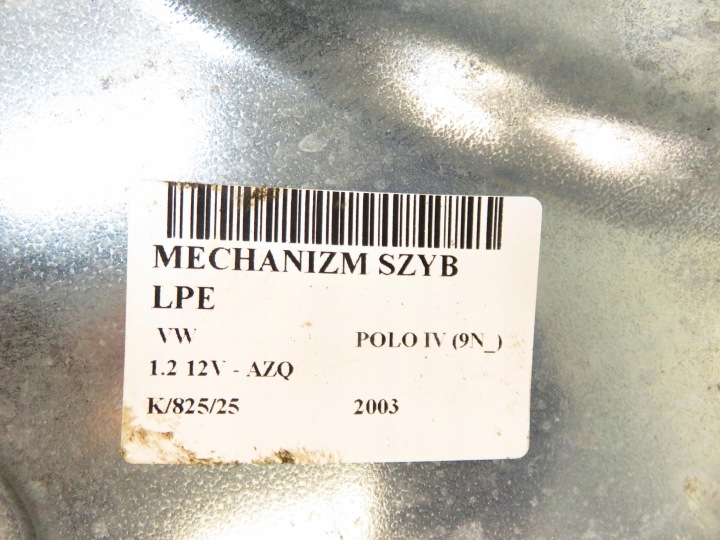фото №10, Підйомник вікна ліве передній vw polo iv 9n_ 6q2959802a 6q4837755