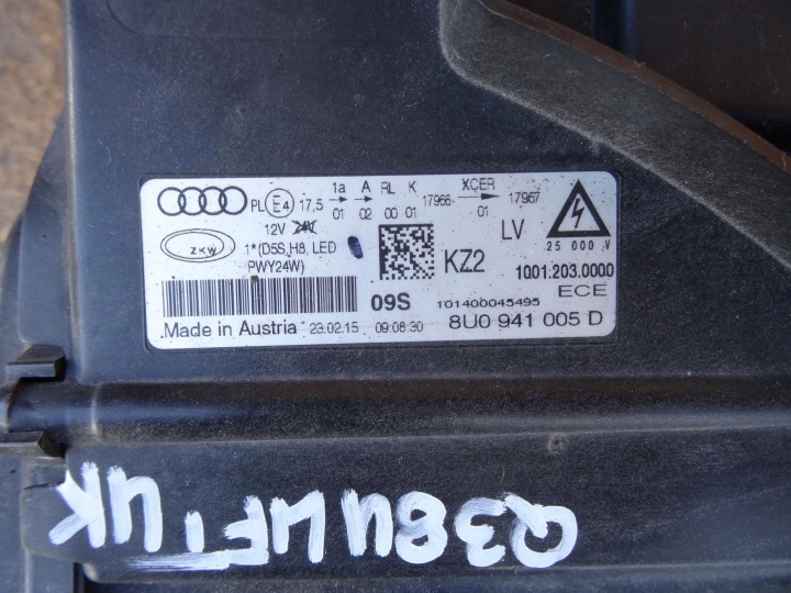 фото №9, Audi q3 8u рестайлінг 14-18 фара bixenon led ліва перед передня 8u0941005d