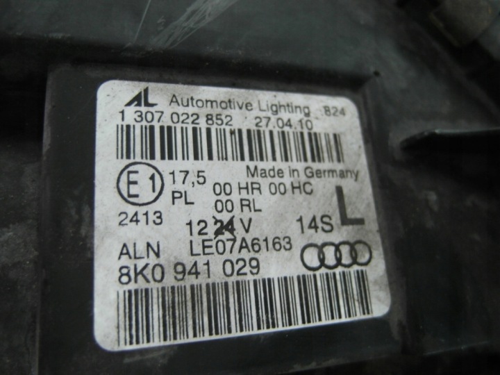 фото №7, Фара левая передняя перед обычная audi a4 b8 8k0 8k0941029 nr99