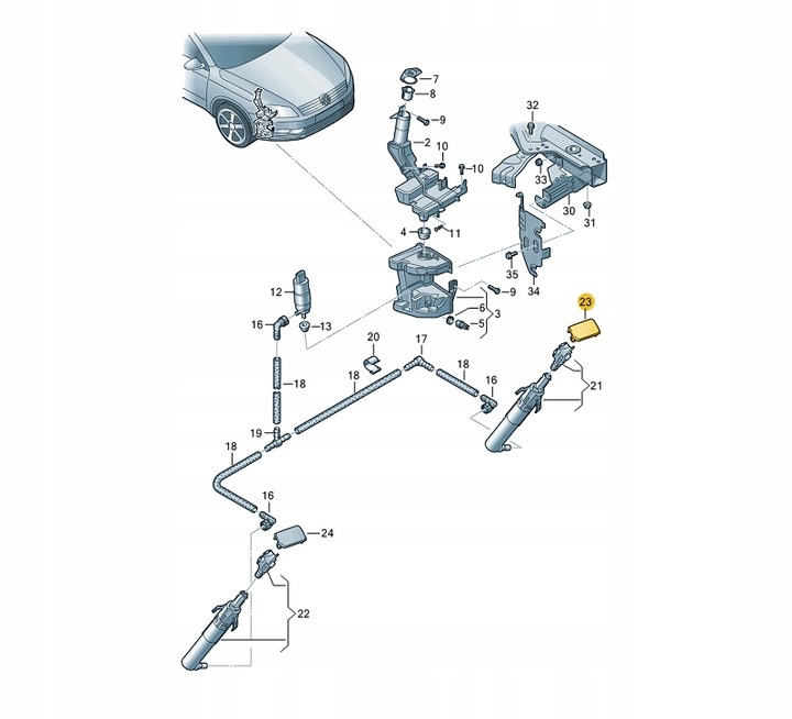 фото №2, Заглушка омывателя фара passat b7 левая