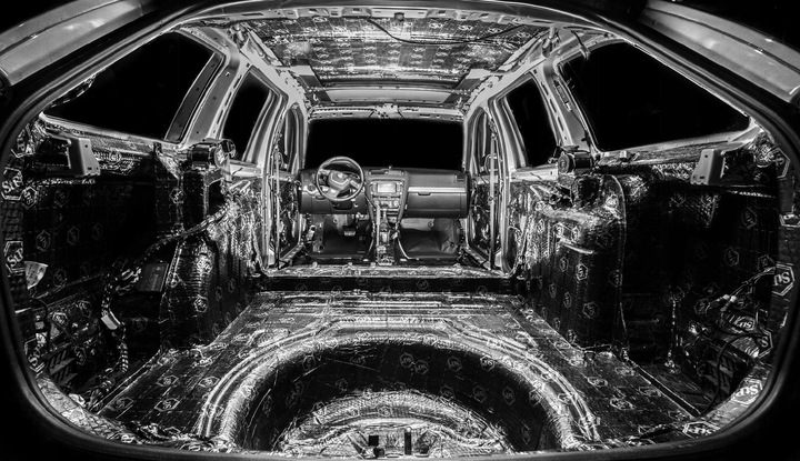 фото №9, Stp серебряный коврик шумопоглощающая butyl alubutyl 75x50 butylowa перегородка двигателя