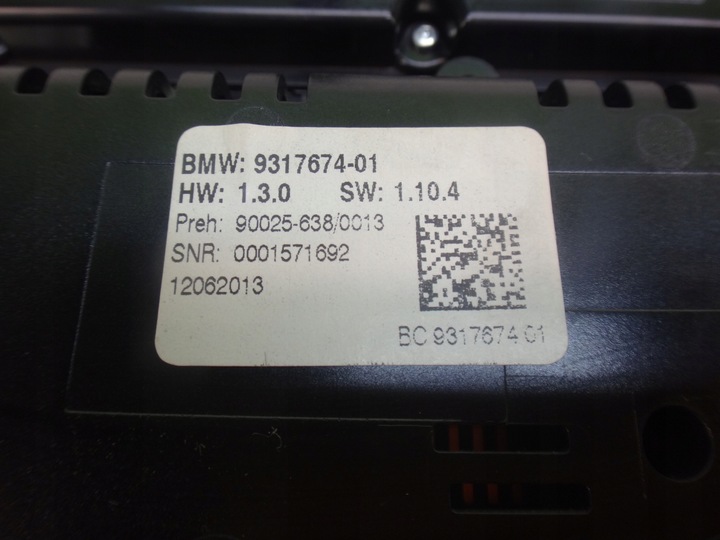 фото №12, Панель клімат кондиціонера підігріваємих wentylowanych сидінь bmw f10 f11