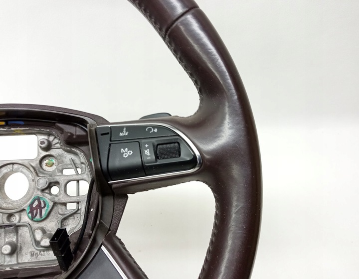 фото №6, Руль коричневая кожа лепестки audi a8 d4