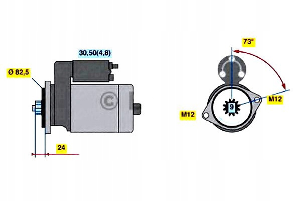 фото №2, Стартер vw crafter 2,5tdi 06- bosch