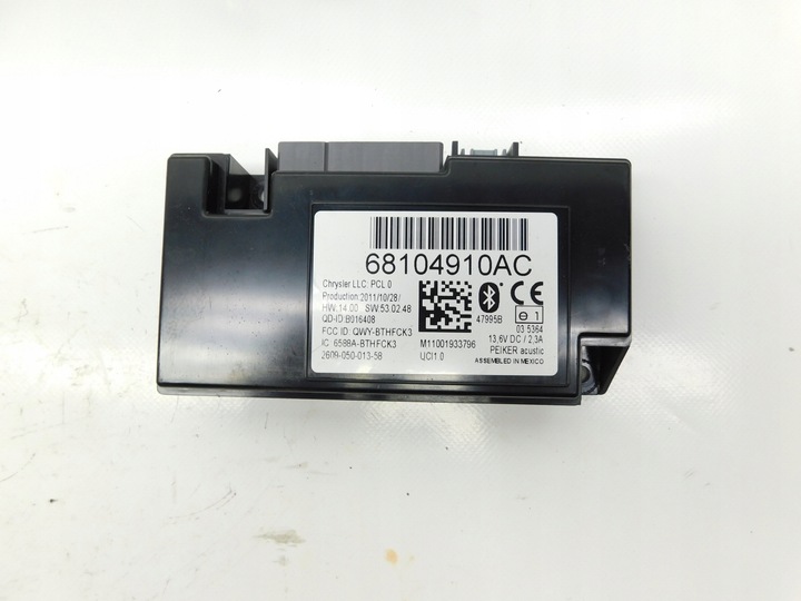 фото №1, Модуль блютуз - jeep grand cherokee wrangler compass 68104910ac