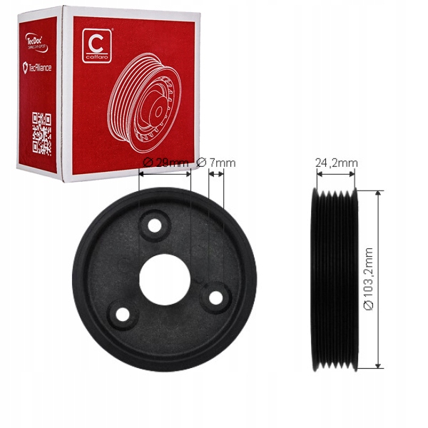 фото №1, Колесо ременное насоса усилителя renault kangoo 1.5