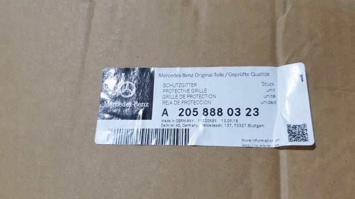 фото №9, Решітка решітка радіатора mercedes c w205 a2058880323 оригінал нова