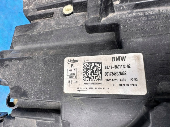 фото №7, Bmw x1 f48 рестайлинг фара правая фара 5a01172-02