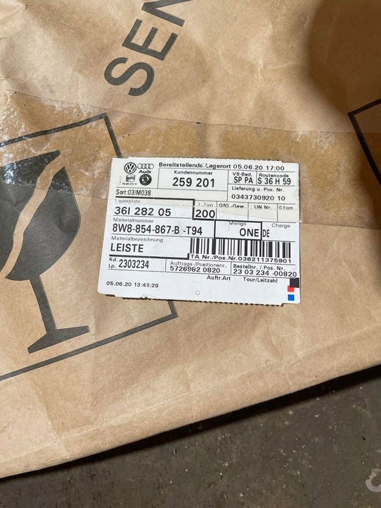 фото №2, Audi rs5 sportback планка пороговая левая 8w8854867b