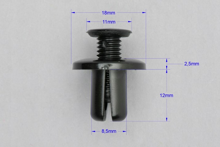 фото №4, 10x штифт кліпса chrysler hyundai kia mazda 8mm