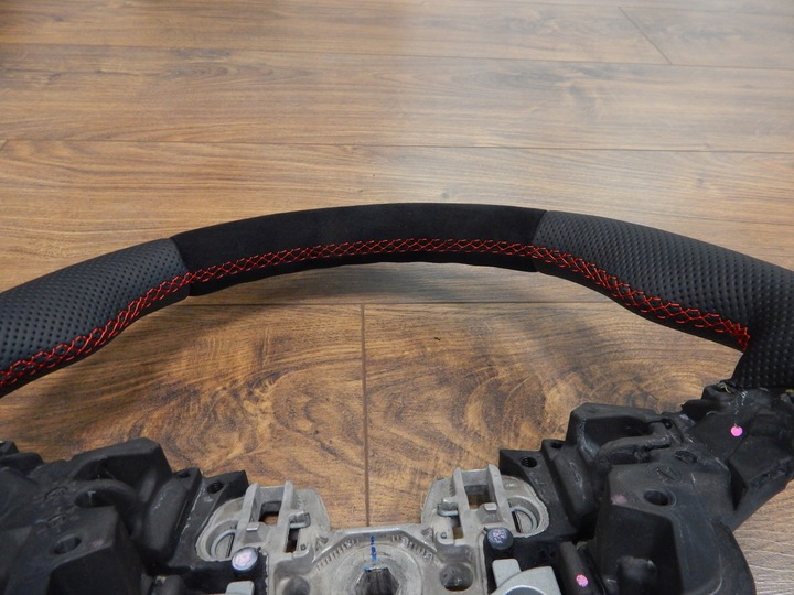 фото №5, Ford mondeo mk5 s-max mk2 - кермо шкіра sport алькантара червона nić