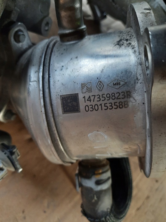 фото №11, Clio v 1.5bdci дросельна заслінка egr датчик тиску шланг радіаторів вихлопних газів