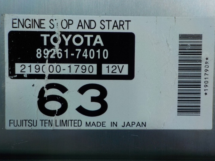 фото №5, Toyota iq 1.3 vvti 10r 3d модуль блок управления  ecu 89261-74010 219000-1790