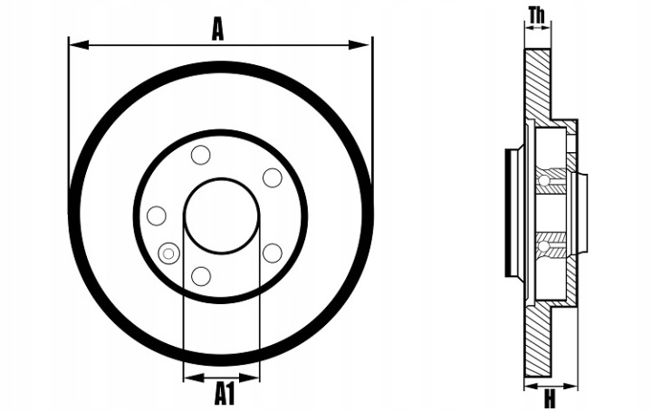 фото №7, Комплект tarczo-piasty 260mm + гальмівні колодки зад renault clio iv 2012-2021r.