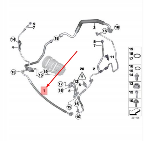 фото №8, Шланг odprowadzający хладагент mini cooper clubman r55 64539313848