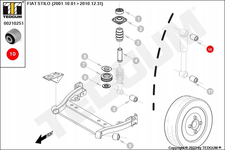 фото №10, Втулка рычага p407 00210251/ted tedgum