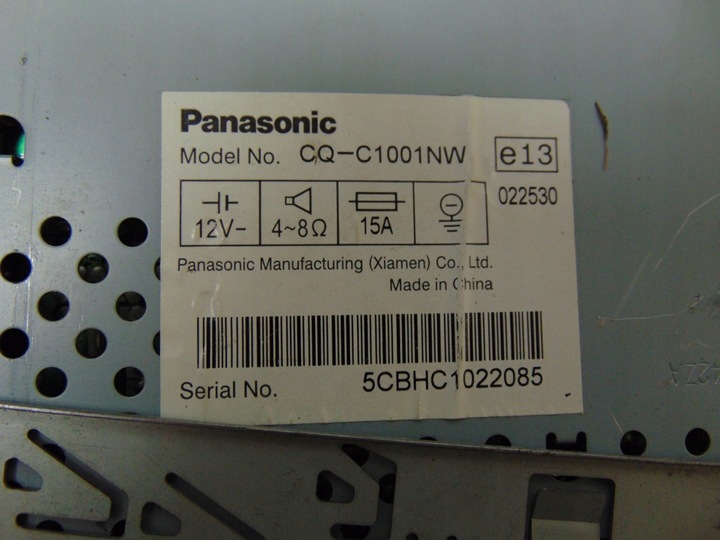 фото №11, Радио cd panasonic cq-c1001nw