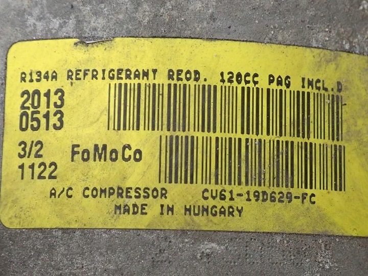 фото №4, Компресор кондиціонера cv61-19d629-fc ford focus mk3 iii 1.0 ecoboost 13r