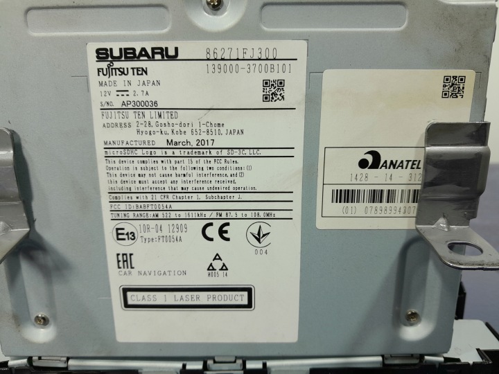 фото №9, Subaru xv рестайлінг магнітола cd магнітола eu 86271fj300