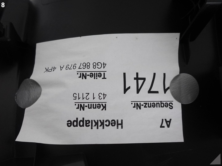 фото №9, Audi a7 4g8 c7 рестайлінг 10-18 оббивка боковина кришки кришки кнопка зад