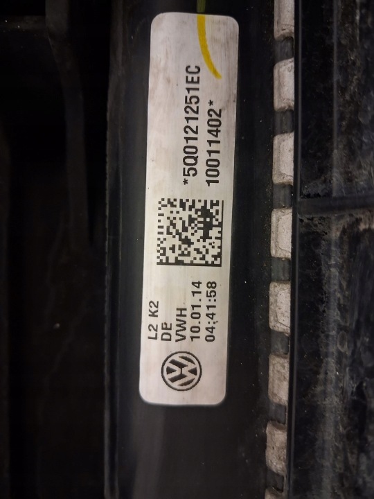 фото №14, Передня панель підсилювач радіатор volkswagen golf vii 1.6 tdi 5q0121251ec