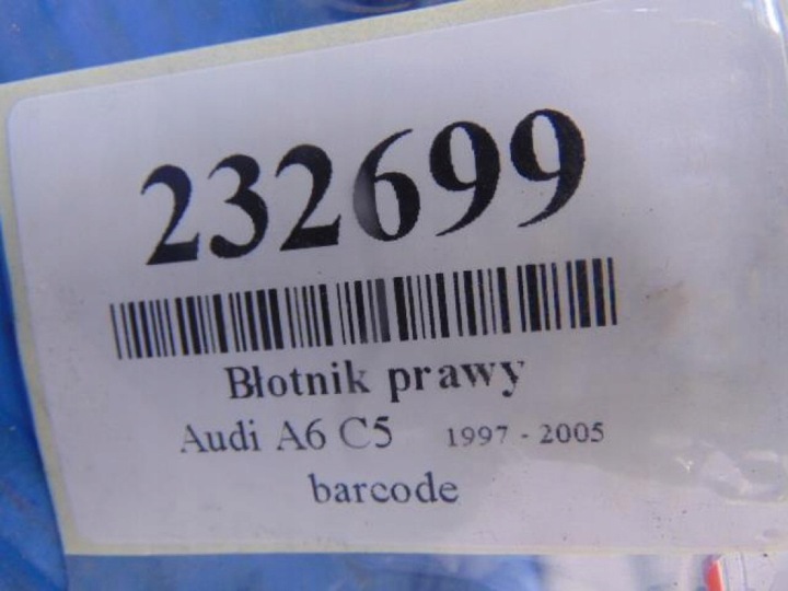 фото №8, Audi a6 c5 крыло правые состояние jak na фото